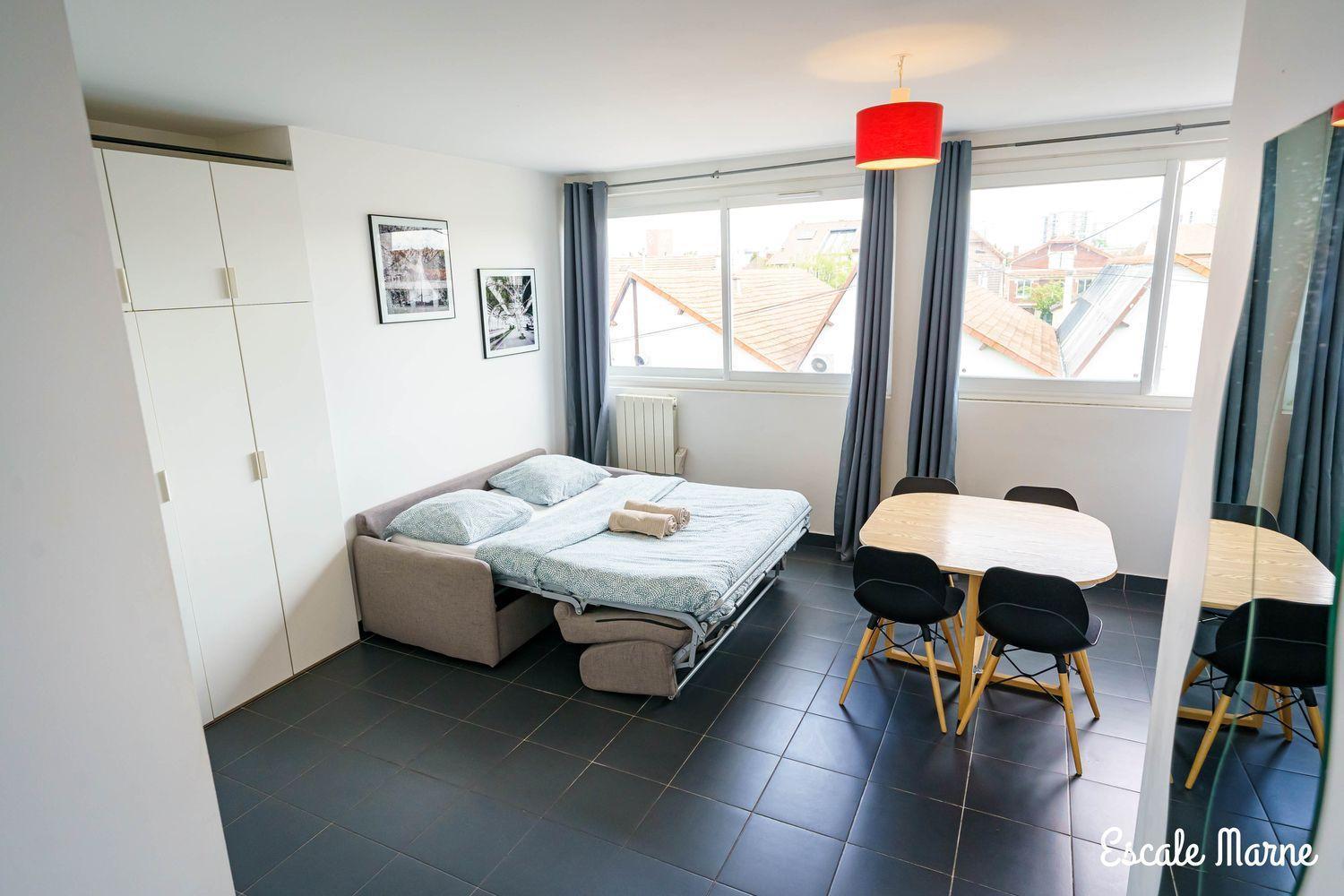 מזון-אלפורט Escale-Marne Fr - 102 - Free Parking - Free Luggage Storage - All Equipped - Linen Included - Washing Machine - 10Mn Walk Metro 8 - Rer A - Panoramic View - From 1 To 4 Guests מראה חיצוני תמונה